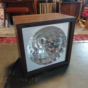 Vintage Realistic Xenon Strobe Light 42-3009-A Wood Grain Retro Disco Box Lamp